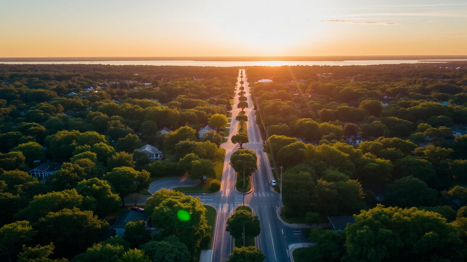 Aerial view of the Louisiana North Shore